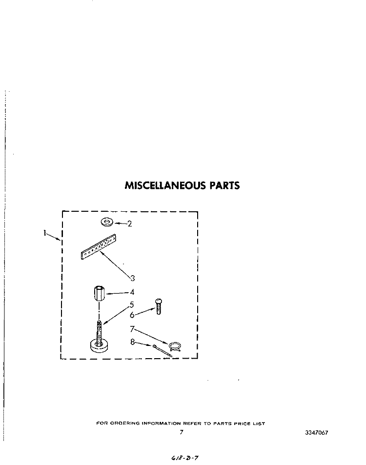 MISCELLANEOUS Diagram and Parts List for LA5500XPW6  Whirlpool Washer