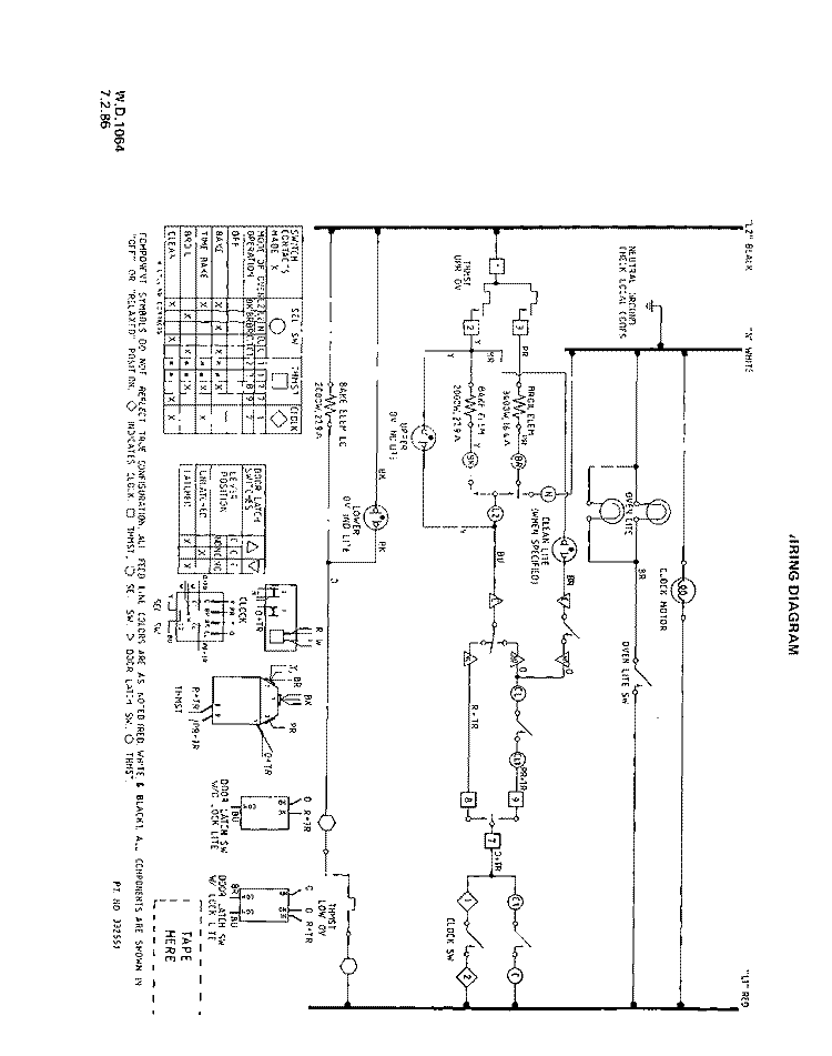 WIRING DIAGRAM Diagram and Parts List for 2065B2A  Roper Range