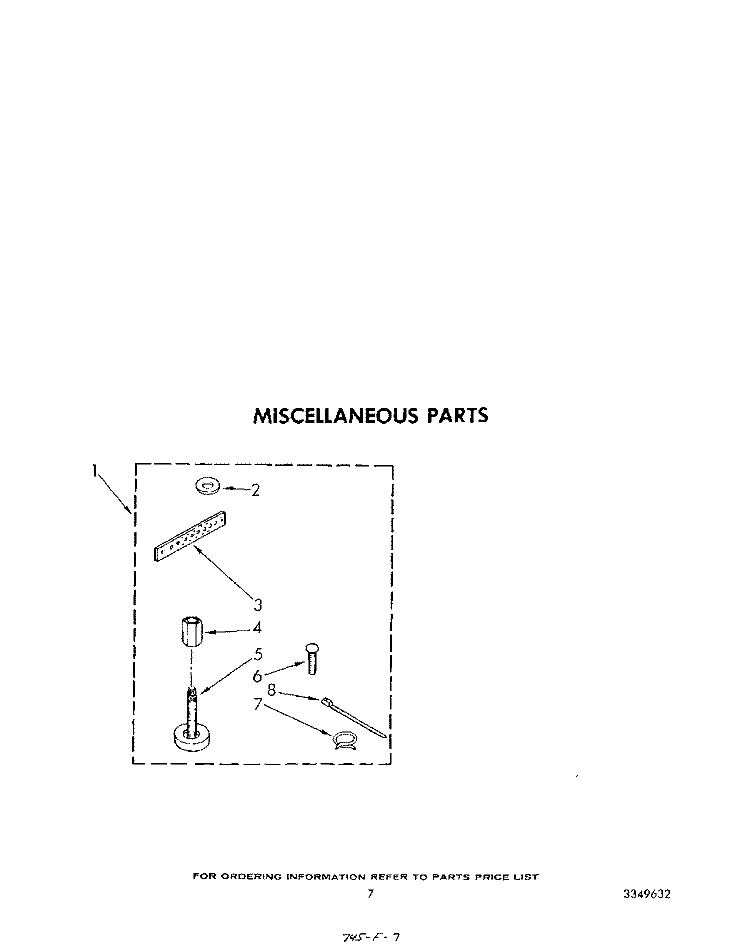 MISCELLANEOUS Diagram and Parts List for LA5550XPW7  Whirlpool Washer