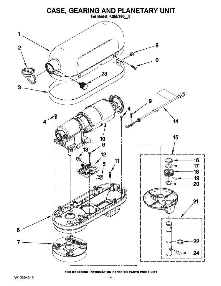 UNIT PARTS Diagram and Parts List for EH101FXRQ01  Whirlpool Freezer