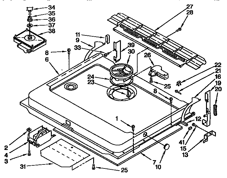 Door And Latch Diagram and Parts List for KUDI23HBW0  KitchenAid Dishwasher