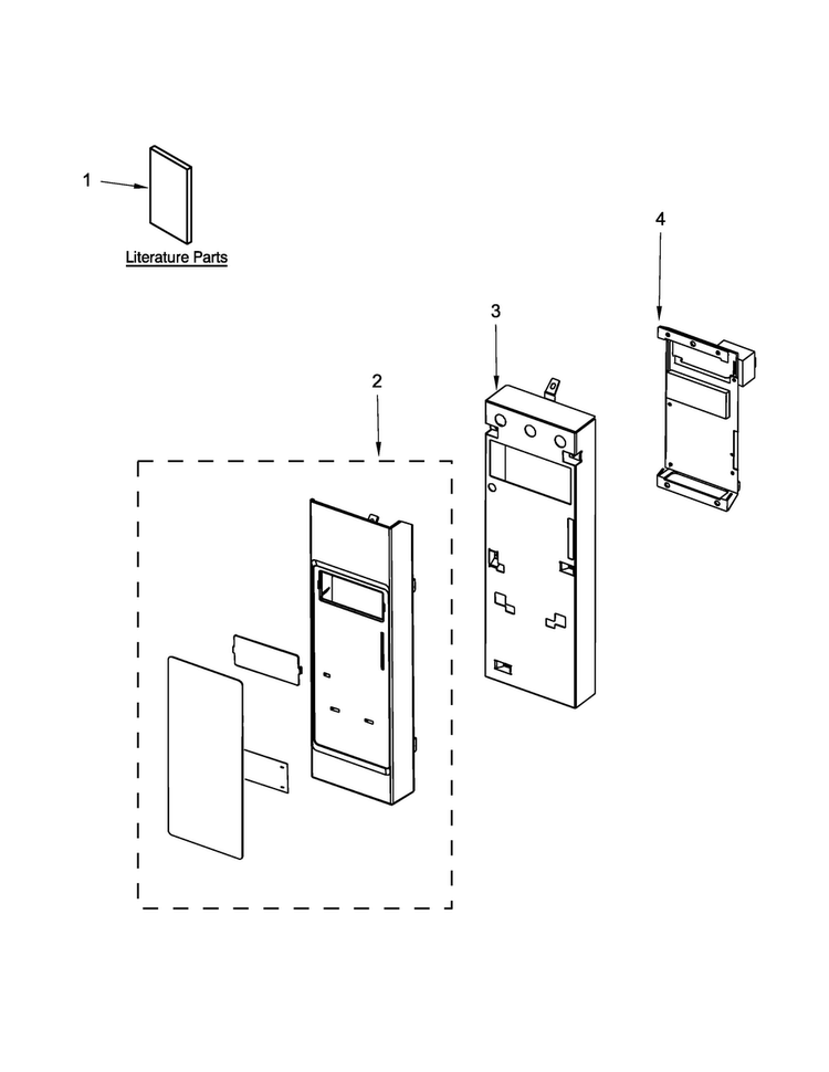 Control Panel Parts Diagram and Parts List for UMV1160CB1  Whirlpool Microwave