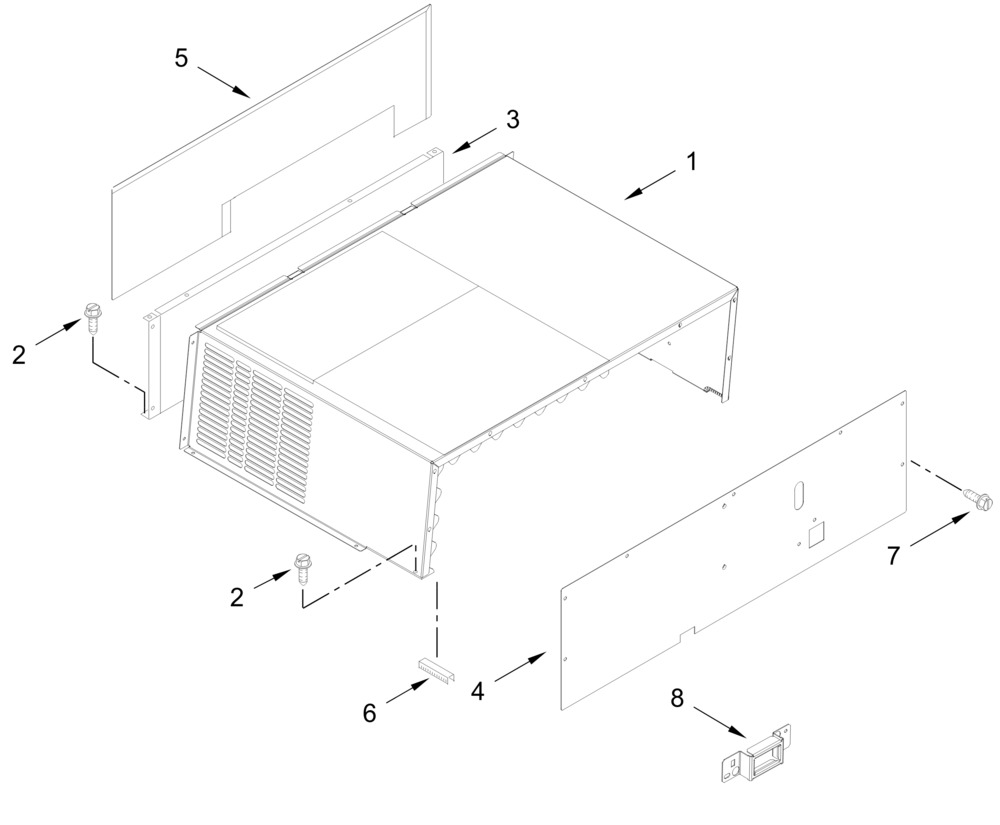 Top Grille And Unit Cover Parts Diagram and Parts List for JBSFS42NMX25  Whirlpool Refrigerator