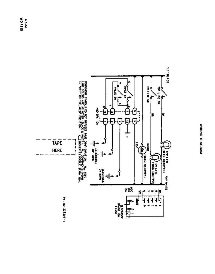 Wiring Diagram Diagram and Parts List for F4457*0  Roper Range