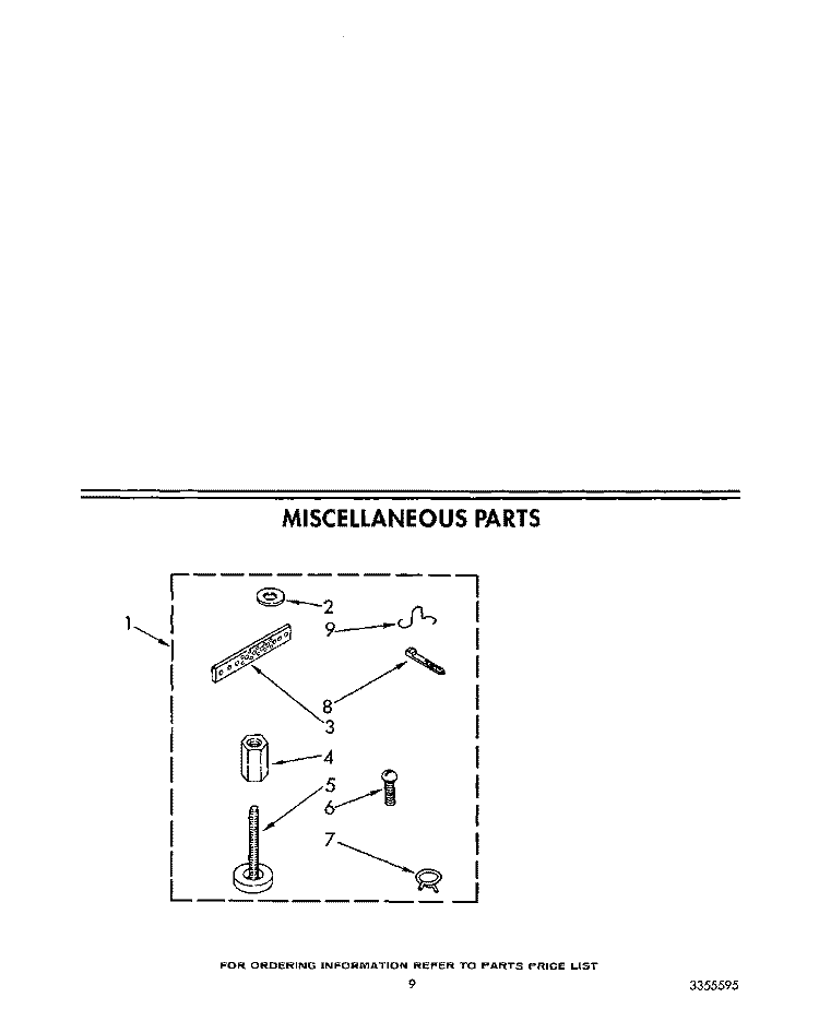 MISCELLANEOUS Diagram and Parts List for KAWE560WAL1  Whirlpool Washer