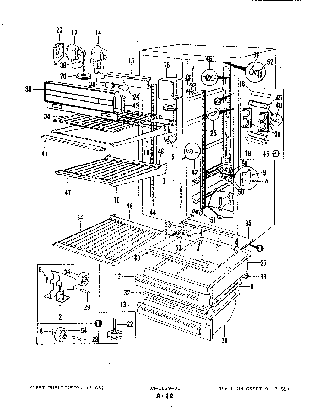 03 - Fresh Food Compartment Diagram and Parts List for RNC22AA-3A  Whirlpool Refrigerator