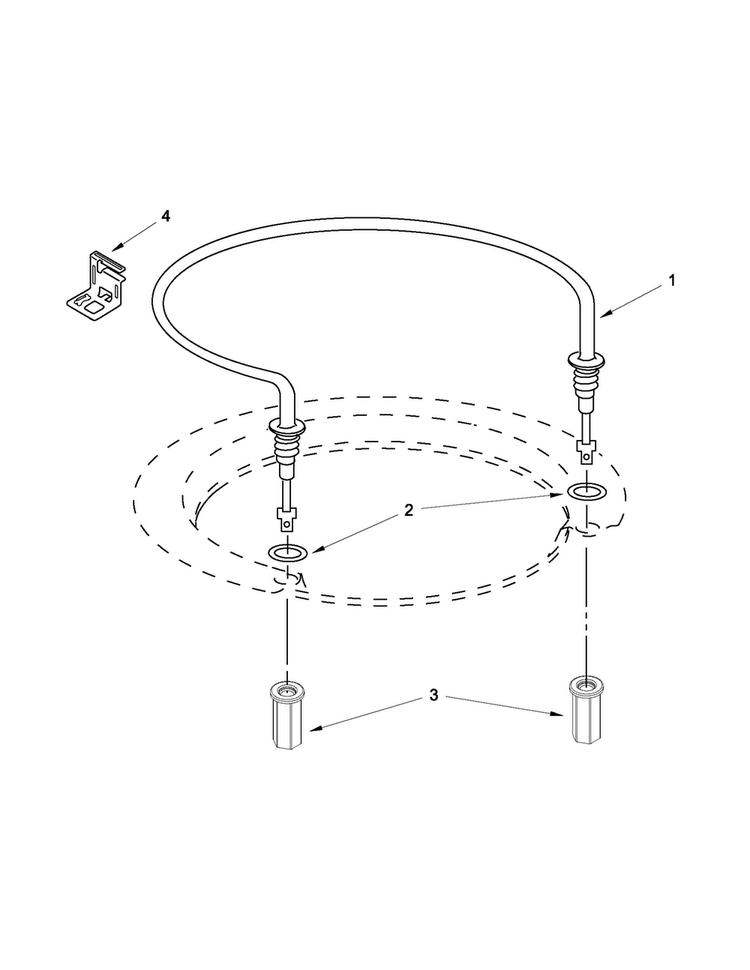 Heater Parts Diagram and Parts List for WDF530PAYB6  Whirlpool Dishwasher