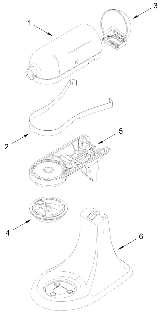 Color Variation Parts Diagram and Parts List for 5KSM195PSABM6 5KSM195PSABT6-5KSM195PSAMI6 Whirlpool Mixer