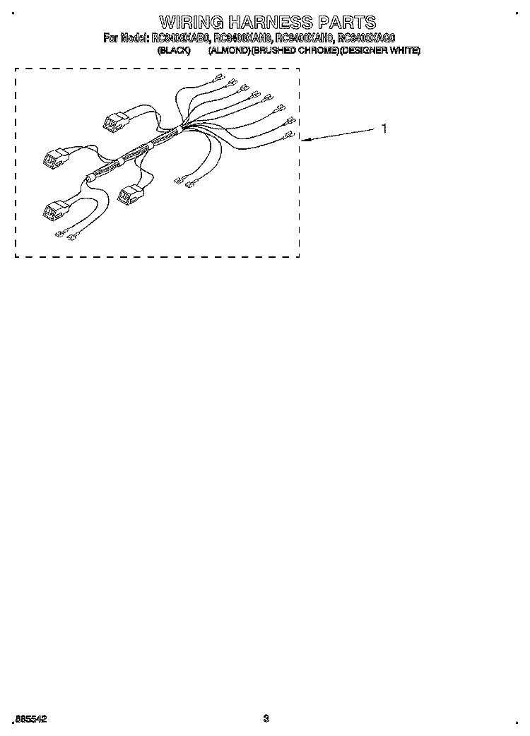 SECTION Diagram and Parts List for RC8400XAN0  Whirlpool Cooktop