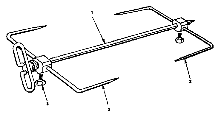 Rotisserie Accessory Package Diagram and Parts List for 1554546641  Kenmore Range