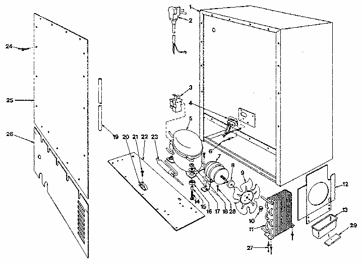 Unit Parts Diagram and Parts List for 61RF  Whirlpool Refrigerator