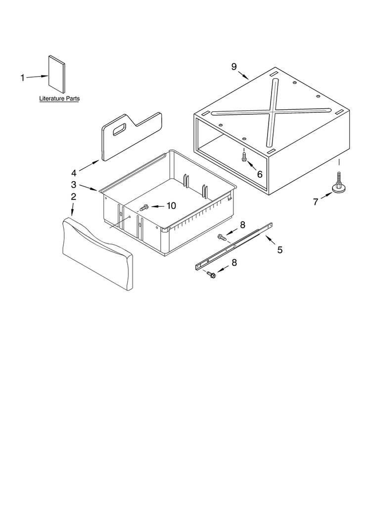 Pedestal Diagram and Parts List for GHW9200LW  Whirlpool Washer