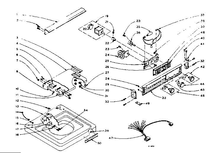Machine Top Assembly Diagram and Parts List for 1106115720  Kenmore Washer