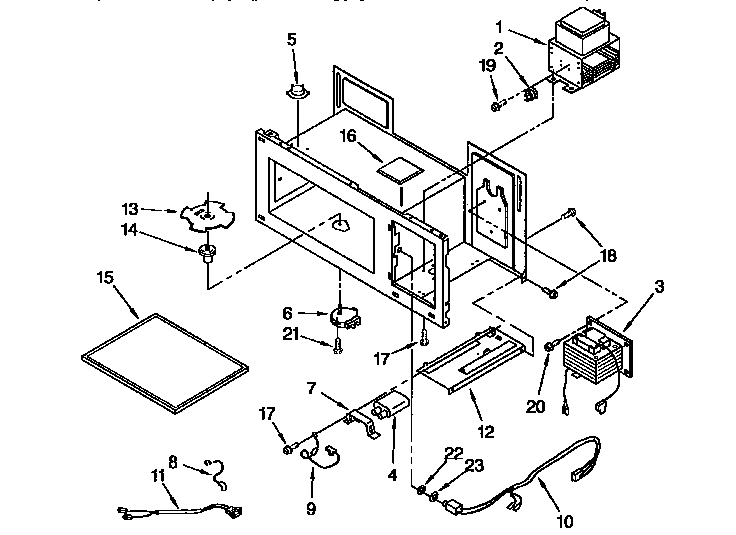Magnetron And Air Flow Diagram and Parts List for MH7116XBB6  Whirlpool Microwave