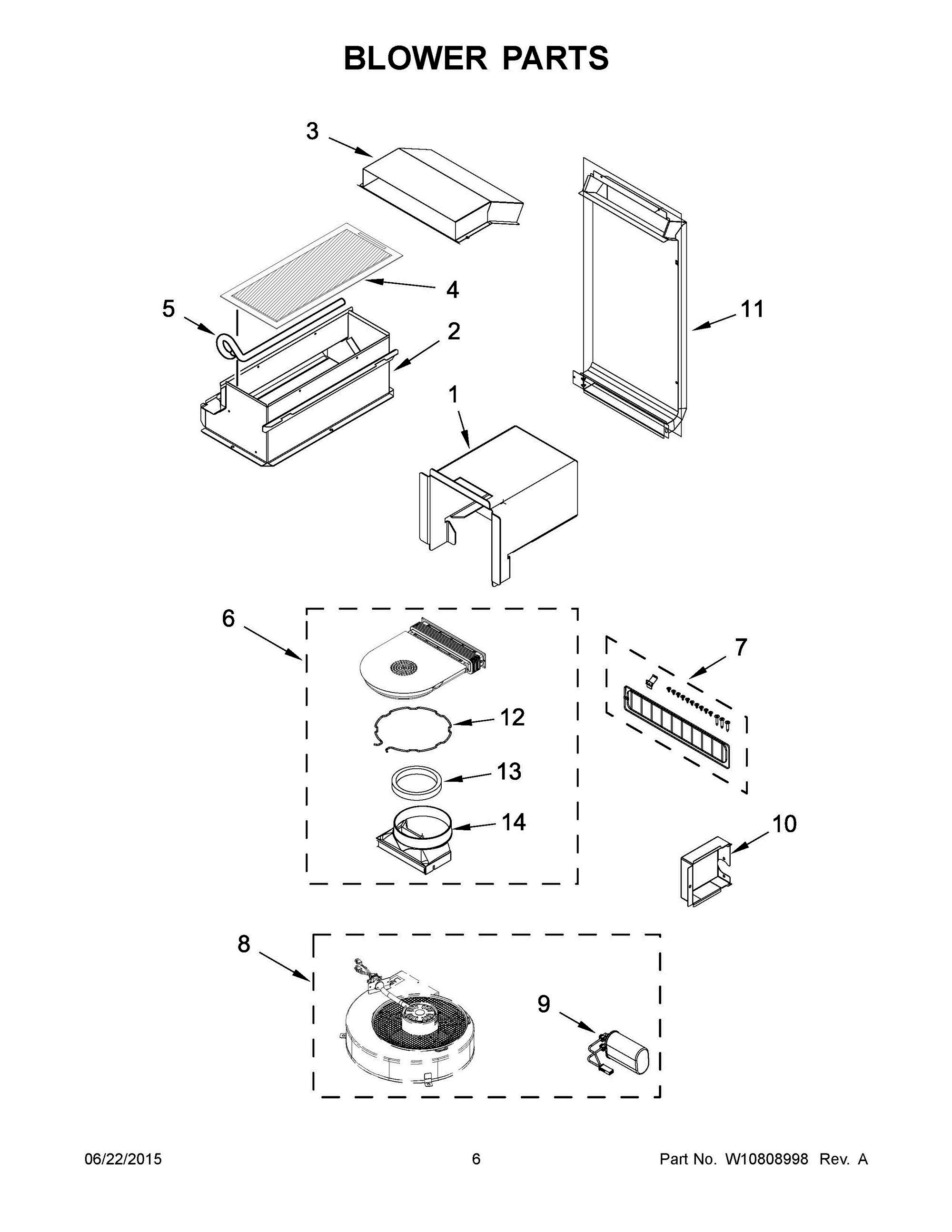 04 - BLOWER PARTS Diagram and Parts List for YKSEG950ESS0  Whirlpool Range