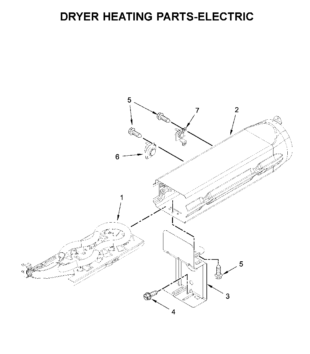 Dryer heating parts-electric Diagram and Parts List for WED6120HW1  Whirlpool Dryer