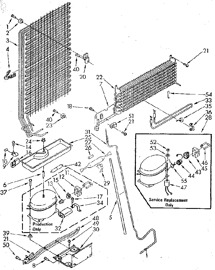 Unit Diagram and Parts List for ET16AKXSN01  Whirlpool Refrigerator