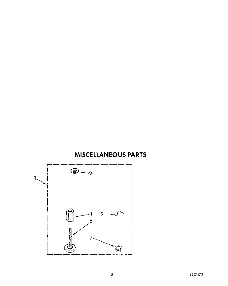 MISCELLANEOUS Diagram and Parts List for 6LA6300XYW0  Whirlpool Washer