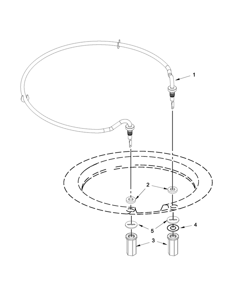 Heater Parts Diagram and Parts List for KDTE554CSS0  KitchenAid Dishwasher