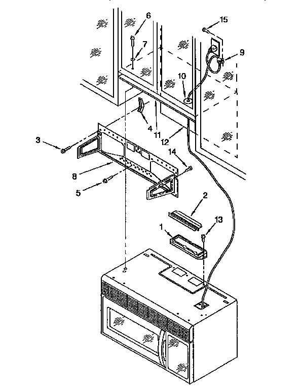 Installation Diagram and Parts List for MH7155XBZ0  Whirlpool Microwave