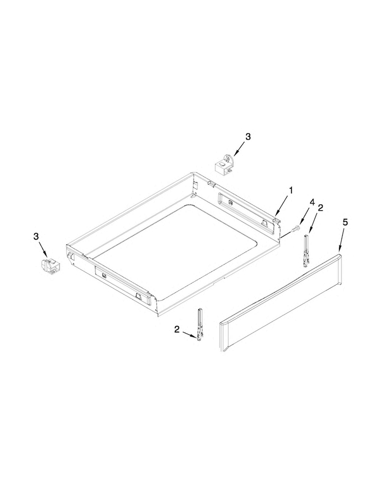 Drawer And Broiler Parts Diagram and Parts List for WFG710H0AE1  Whirlpool Range