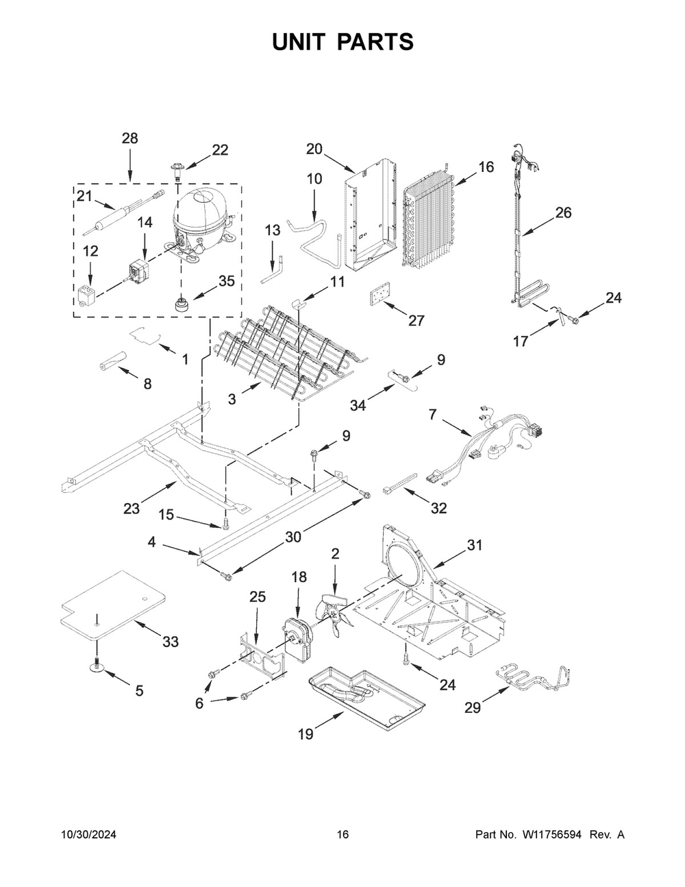 09 - Unit Parts Diagram and Parts List for WRS312SNHB06  Whirlpool Refrigerator