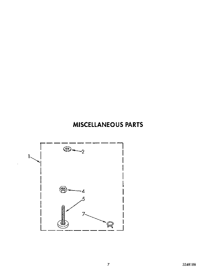 MISCELLANEOUS Diagram and Parts List for 3LA5800XSW0  Whirlpool Washer