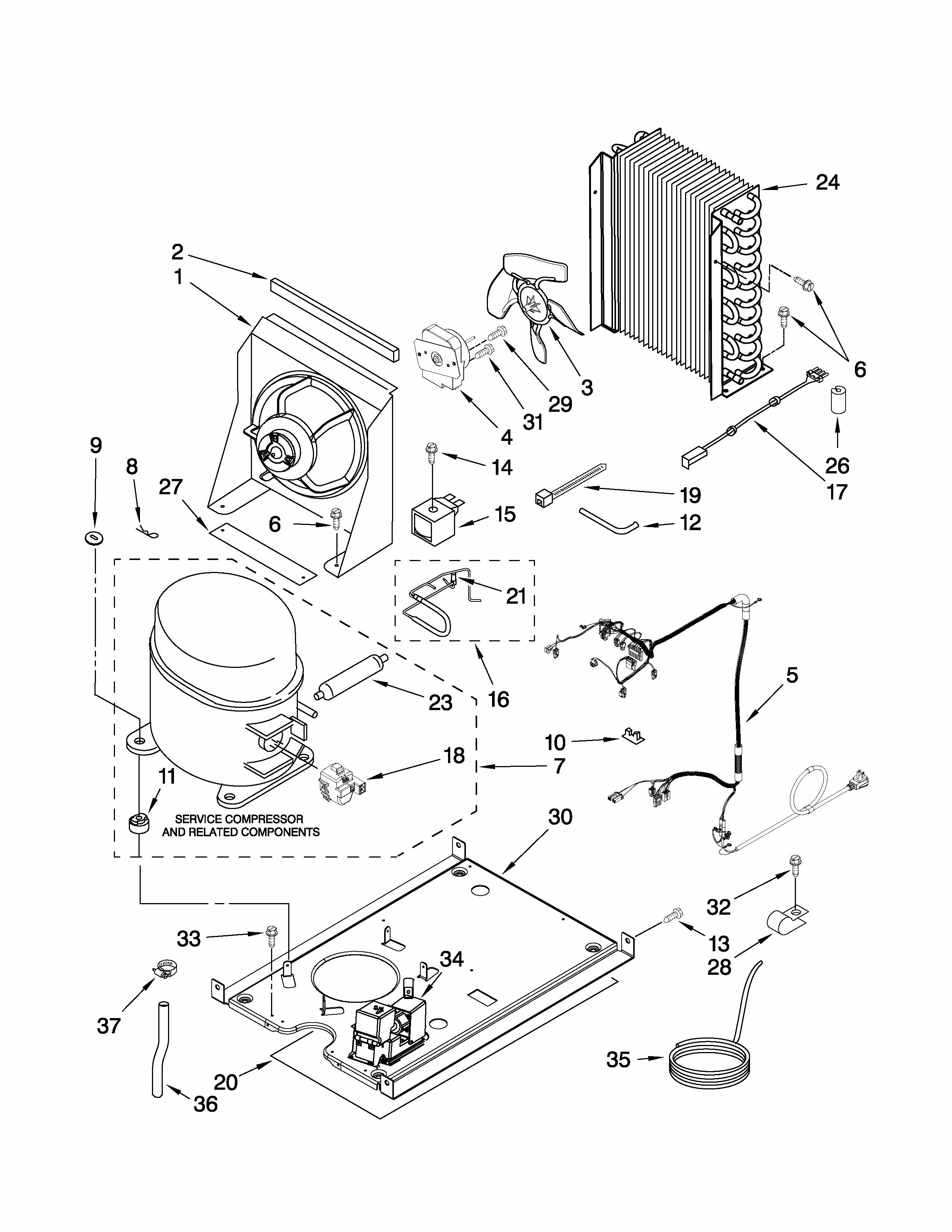 Unit Parts Diagram and Parts List for 10689589704  Kenmore Ice Maker