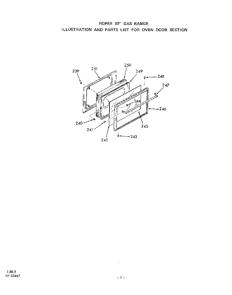 ROTISSERIE , GRIDDLE Diagram and Parts List for 1453W0A  Roper Range