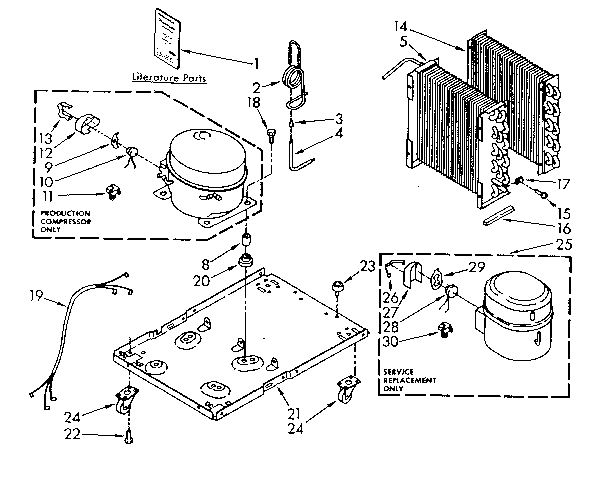 Unit Parts Diagram and Parts List for 42855301  Whirlpool Dehumidifier