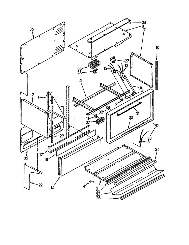 Upper Chassis And Components Diagram and Parts List for RM975PXKN0  Whirlpool Microwave Oven Combo