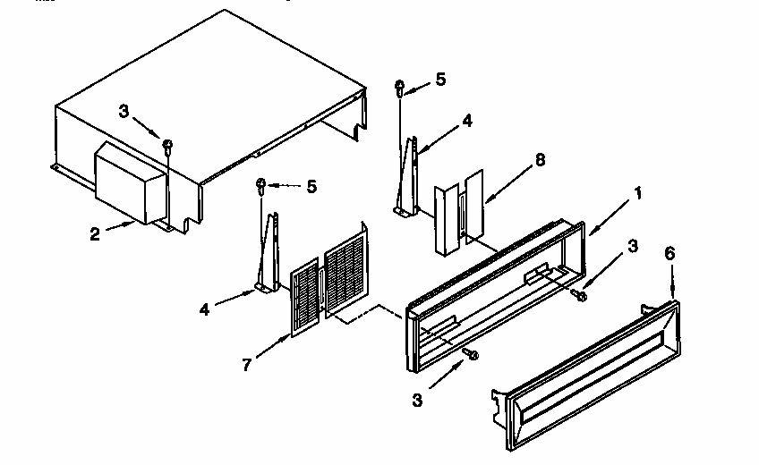 Top Grille And Unit Cover Diagram and Parts List for 106KSSS36QDW05  KitchenAid Refrigerator