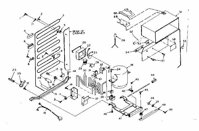 Unit Parts Diagram and Parts List for 106T12DL  Kenmore Refrigerator