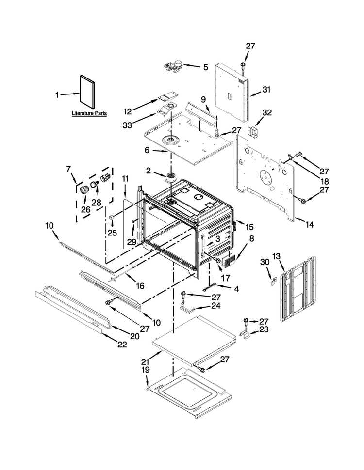 Oven Parts Diagram and Parts List for WOS92EC0AB02  Whirlpool Wall Oven