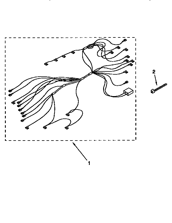 Wiring Harness Diagram and Parts List for KECD501BWH2  KitchenAid Cooktop