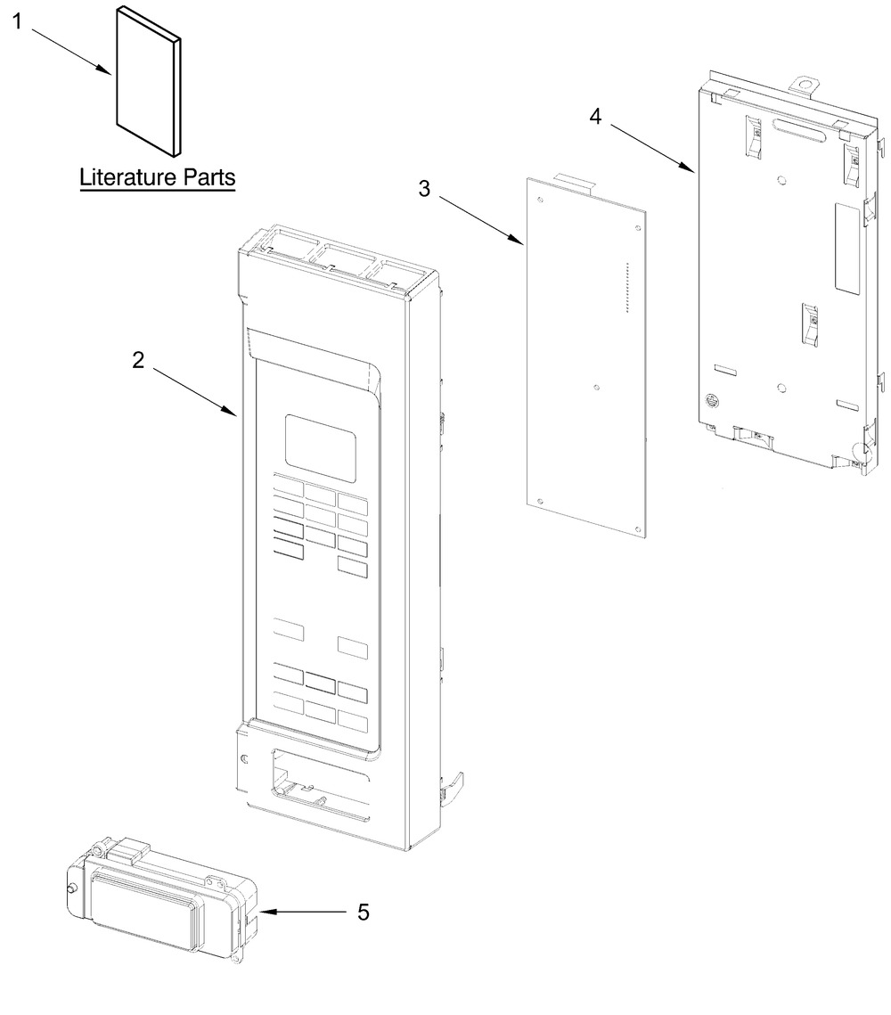 Control Panel Parts Diagram and Parts List for MMV1175JW02 MMV1175JB02-MMV1175JZ02 Whirlpool Microwave