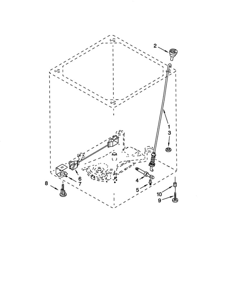 Suspension Diagram and Parts List for 11021082001  Kenmore Washer