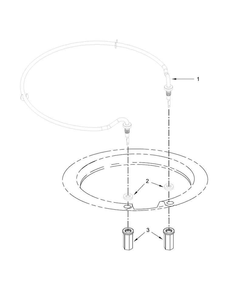 Heater Parts Diagram and Parts List for KUDS30SXSS9  KitchenAid Dishwasher