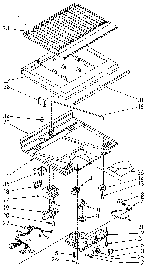 Compartment Separator Diagram and Parts List for ET18JKYSG01  Whirlpool Refrigerator
