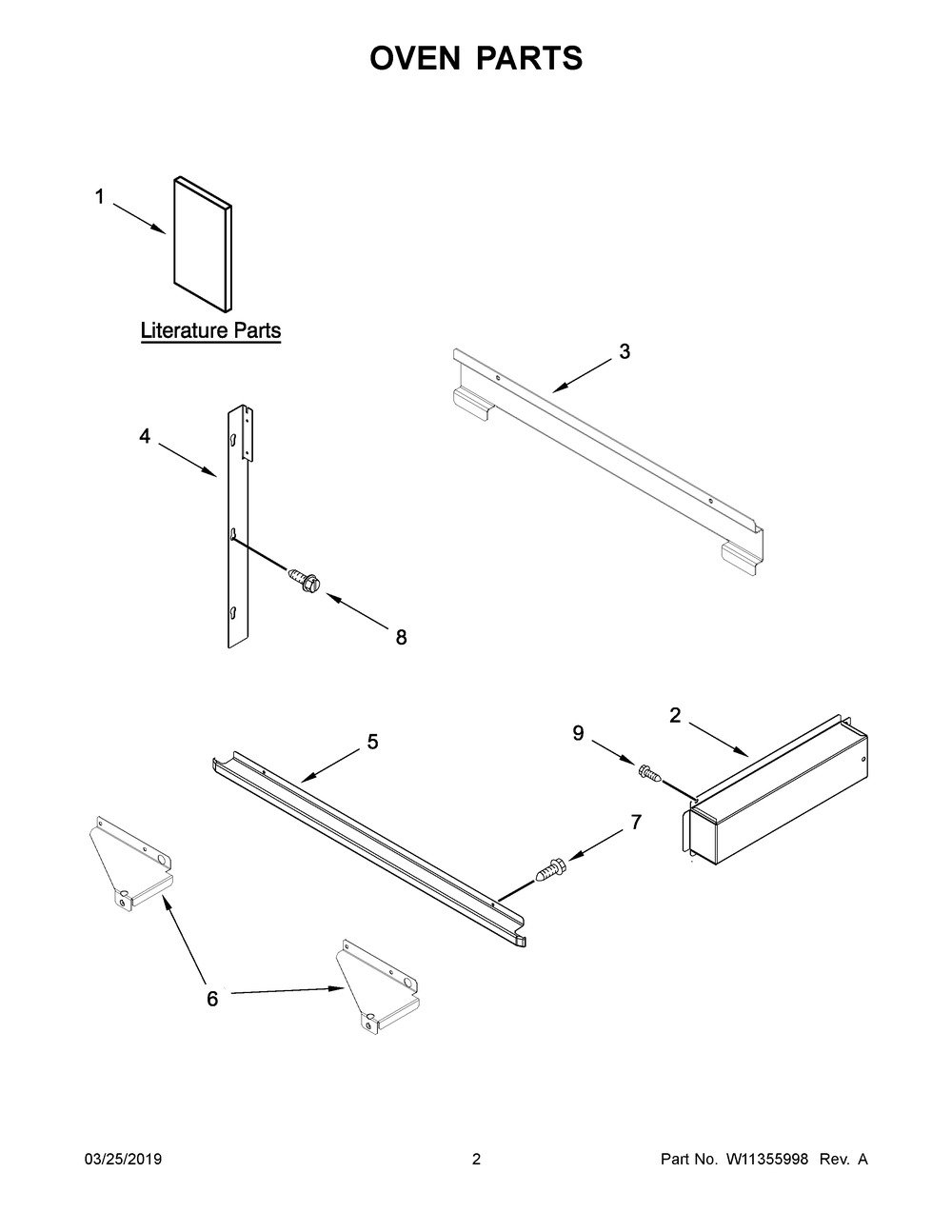 Oven Parts Diagram and Parts List for KMBP107ESS02  Whirlpool Microwave