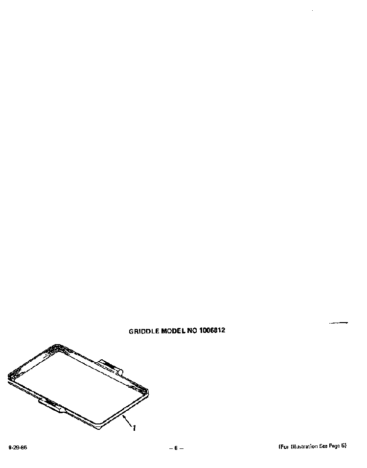 Griddle Diagram and Parts List for 1435*0A  Roper Range