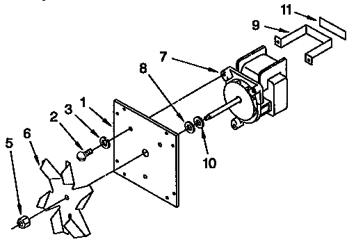 Convection Fan Diagram and Parts List for KDDT07BAL0  KitchenAid Range