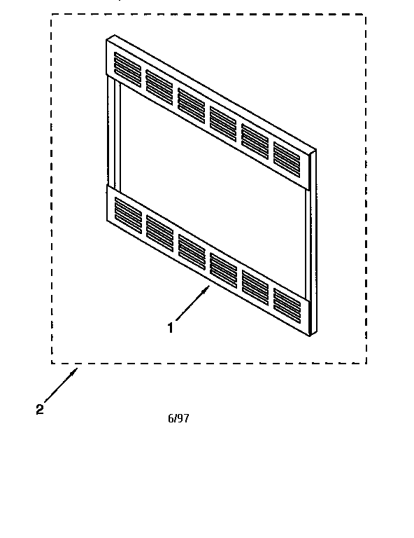 Trim Kit Diagram and Parts List for MK6120XEQ0  Whirlpool Microwave