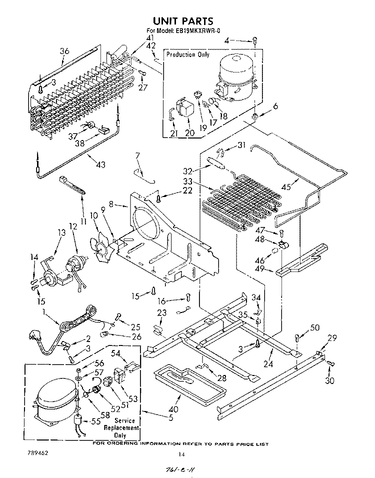 UNIT , LITERATURE AND OPTIONAL Diagram and Parts List for EB19MKXRWR0  Whirlpool Refrigerator