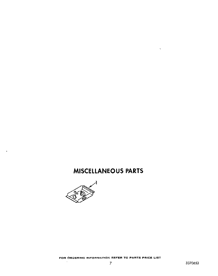 MISCELLANEOUS Diagram and Parts List for DU8770XX0  Whirlpool Dishwasher