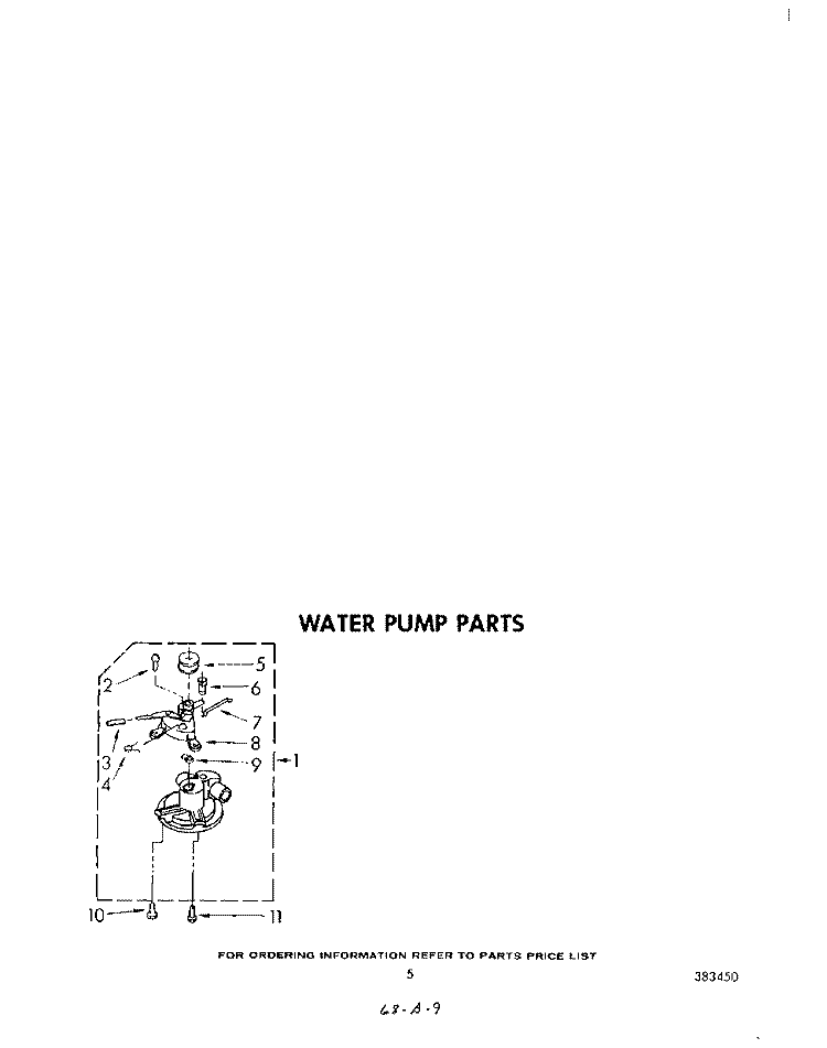 WATER PUMPS Diagram and Parts List for LA6700XKW1  Whirlpool Washer