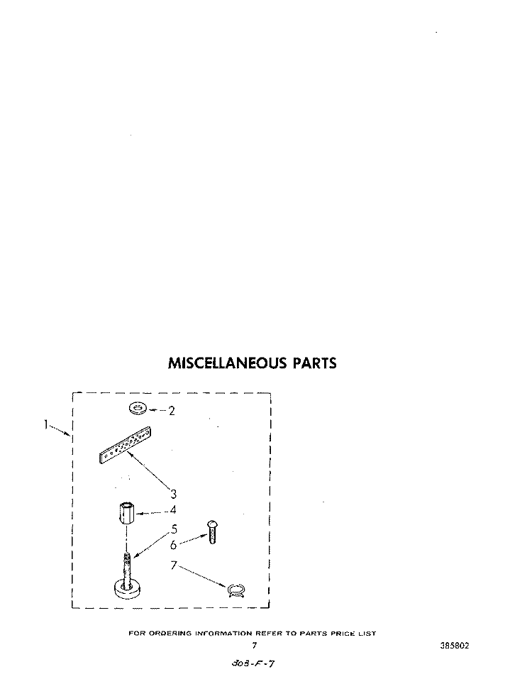 MISCELLANEOUS Diagram and Parts List for LA5400XMW1  Whirlpool Washer