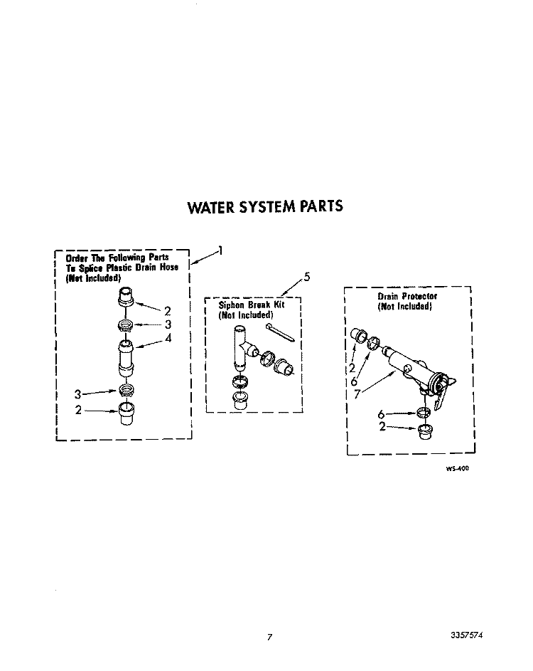 WATER SYSTEM Diagram and Parts List for 3LA5581XYN0  Whirlpool Washer