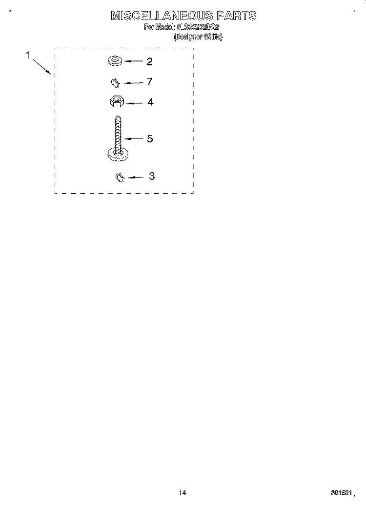 MISCELLANEOUS, LIT/OPTIONAL Diagram and Parts List for 6LSS5232DQ2  Whirlpool Washer