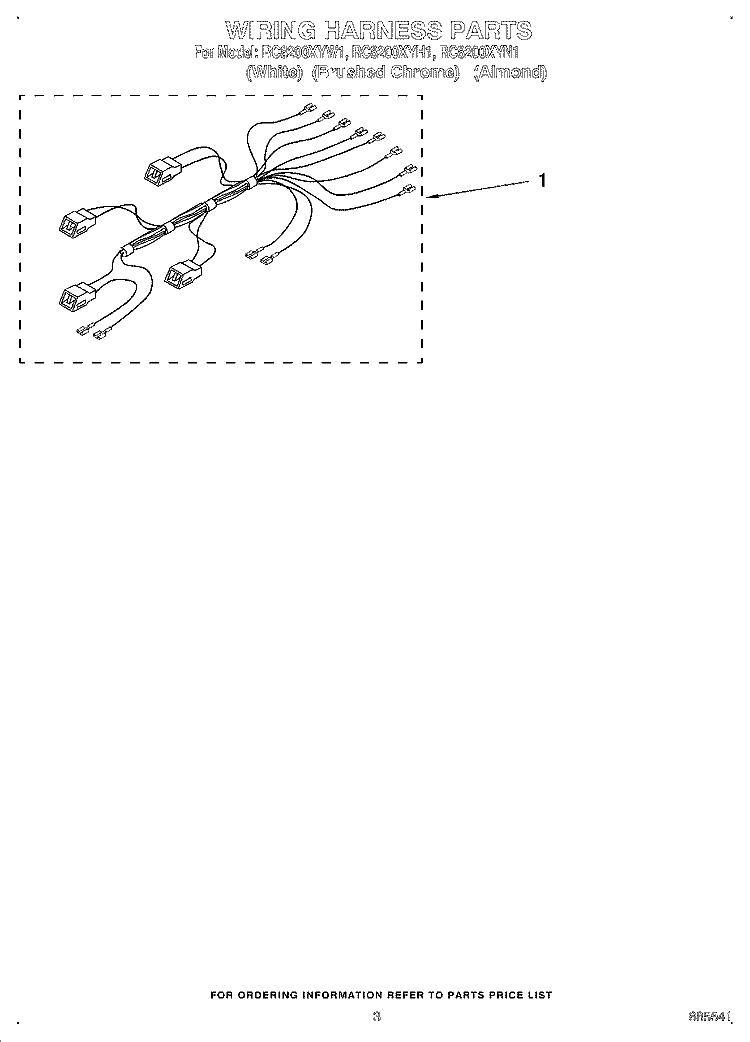 SECTION Diagram and Parts List for RC8200XYN1  Whirlpool Cooktop